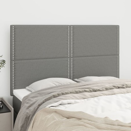 vidaXL Testiere 4 pz Grigio Scuro 72x5x78/88 cm in Tessuto