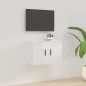 Mobile Porta TV a Parete Bianco Lucido 57x34,5x40 cm Mobile Porta TV a Parete Bianco Lucido 57x34,5x40 cm