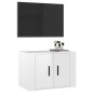 Mobile Porta TV a Parete Bianco Lucido 57x34,5x40 cm Mobile Porta TV a Parete Bianco Lucido 57x34,5x40 cm