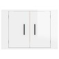Mobile Porta TV a Parete Bianco Lucido 57x34,5x40 cm Mobile Porta TV a Parete Bianco Lucido 57x34,5x40 cm