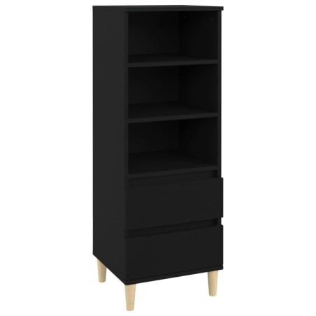 Credenza Nero 40x36x110 cm in Legno Multistrato