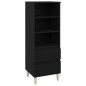 Credenza Nero 40x36x110 cm in Legno Multistrato Credenza Nero 40x36x110 cm in Legno Multistrato