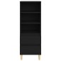 Credenza Nero 40x36x110 cm in Legno Multistrato Credenza Nero 40x36x110 cm in Legno Multistrato