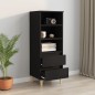 Credenza Nero 40x36x110 cm in Legno Multistrato Credenza Nero 40x36x110 cm in Legno Multistrato