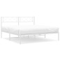 vidaXL Giroletto con Testiera Metallo Bianco 120x190 cm vidaXL Giroletto con Testiera Metallo Bianco 120x190 cm