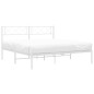 vidaXL Giroletto con Testiera Metallo Bianco 120x190 cm vidaXL Giroletto con Testiera Metallo Bianco 120x190 cm