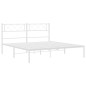 vidaXL Giroletto con Testiera Metallo Bianco 120x190 cm vidaXL Giroletto con Testiera Metallo Bianco 120x190 cm