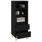 Credenza Nero 40x36x110 cm in Legno Multistrato Credenza Nero 40x36x110 cm in Legno Multistrato
