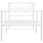 vidaXL Giroletto con Testiera e Pediera Metallo Bianco 80x200 cm
