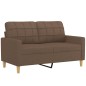 vidaXL Set di Divani 2 pz con Cuscini Marrone in Tessuto vidaXL Set di Divani 2 pz con Cuscini Marrone in Tessuto