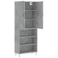 vidaXL Credenza Grigio Cemento 69,5x34x180 cm in Legno Multistrato vidaXL Credenza Grigio Cemento 69,5x34x180 cm in Legno Multistrato