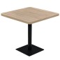 vidaXL Tavolo Bistrot MDF e Acciaio Quadrato 80x80x75 cm Color Rovere