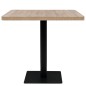 vidaXL Tavolo Bistrot MDF e Acciaio Quadrato 80x80x75 cm Color Rovere