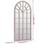 vidaXL Specchio da Giardino Sabbia 90x45 cm in Ferro per Uso Esterno