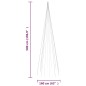 vidaXL Albero di Natale Pennone Bianco Caldo 732 LED 500 cm vidaXL Albero di Natale Pennone Bianco Caldo 732 LED 500 cm