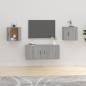 Mobili Porta TV a Parete 2 pz Grigio Sonoma 40x34,5x40 cm Mobili Porta TV a Parete 2 pz Grigio Sonoma 40x34,5x40 cm