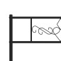 vidaXL Giroletto con Testiera e Pediera Metallo Nero 90x200 cm vidaXL Giroletto con Testiera e Pediera Metallo Nero 90x200 cm
