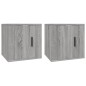 Mobili Porta TV a Parete 2 pz Grigio Sonoma 40x34,5x40 cm Mobili Porta TV a Parete 2 pz Grigio Sonoma 40x34,5x40 cm