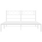 vidaXL Giroletto con Testiera in Metallo Bianco 120x200 cm vidaXL Giroletto con Testiera in Metallo Bianco 120x200 cm