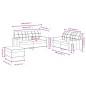 vidaXL Set di Divani 3 pz con Cuscini Grigio Scuro in Tessuto vidaXL Set di Divani 3 pz con Cuscini Grigio Scuro in Tessuto