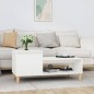 Tavolino da Salotto Bianco 100x50x45 cm in Legno Multistrato Tavolino da Salotto Bianco 100x50x45 cm in Legno Multistrato