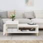 Tavolino da Salotto Bianco 100x50x45 cm in Legno Multistrato Tavolino da Salotto Bianco 100x50x45 cm in Legno Multistrato