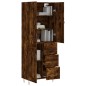 vidaXL Credenza Rovere Fumo 69,5x34x180 cm in Legno Multistrato vidaXL Credenza Rovere Fumo 69,5x34x180 cm in Legno Multistrato