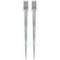 vidaXL Picchetti di Terra 2 pz Argento 7x7x90 cm in Acciaio Zincato vidaXL Picchetti di Terra 2 pz Argento 7x7x90 cm in Acciaio Zincato