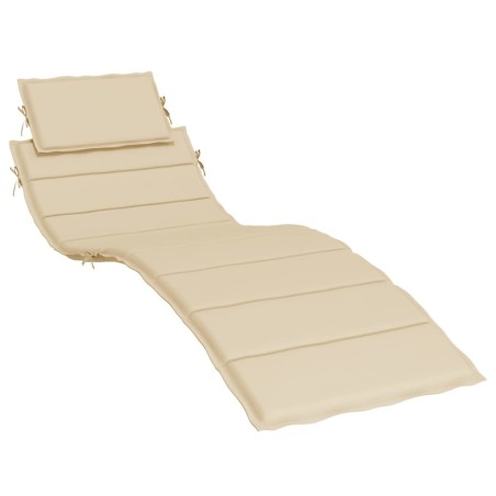vidaXL Cuscino per Lettino Beige 186x58x3 cm in Tessuto Oxford