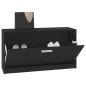 Scarpiera Nera 80x24x45 cm in Legno Multistrato Scarpiera Nera 80x24x45 cm in Legno Multistrato