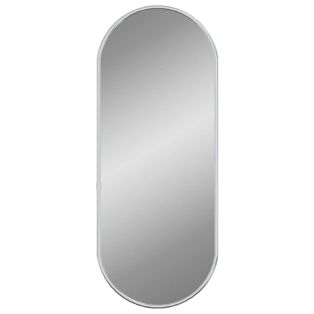 vidaXL Specchio da Parete Argento 50x20 cm Ovale