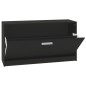Scarpiera Nera 80x24x45 cm in Legno Multistrato Scarpiera Nera 80x24x45 cm in Legno Multistrato