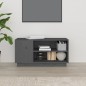 Mobile Porta TV Grigio 80x35x40,5 cm in Legno Massello di Pino Mobile Porta TV Grigio 80x35x40,5 cm in Legno Massello di Pino