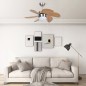 vidaXL Ventilatore da Soffitto con Luce 76 cm Marrone Chiaro vidaXL Ventilatore da Soffitto con Luce 76 cm Marrone Chiaro