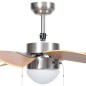 vidaXL Ventilatore da Soffitto con Luce 76 cm Marrone Chiaro vidaXL Ventilatore da Soffitto con Luce 76 cm Marrone Chiaro