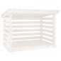 Portalegna Bianco 108x73x79 cm in Legno Massello di Pino Portalegna Bianco 108x73x79 cm in Legno Massello di Pino