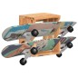vidaXL Supporto Skateboard da Parete 25x20x30 cm in Legno di Acacia vidaXL Supporto Skateboard da Parete 25x20x30 cm in Legno di Acacia