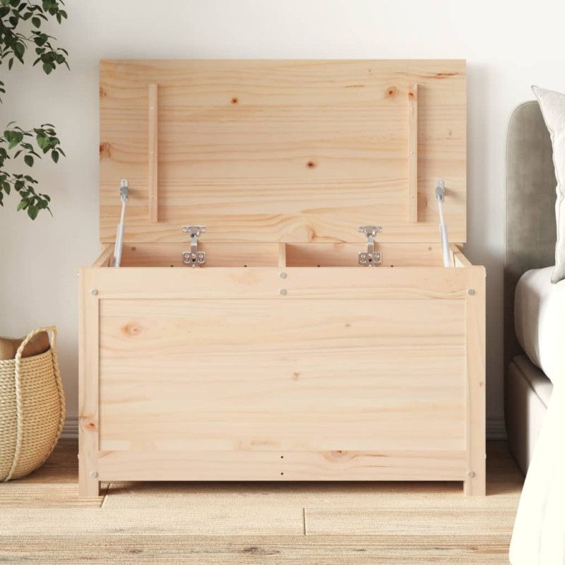 vidaXL Contenitore Portaoggetti 80x40x45,5cm Legno Massello Pino vidaXL Contenitore Portaoggetti 80x40x45,5cm Legno Massello Pino
