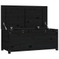 vidaXL Contenitore Portaoggetti Nero 110x50x45,5cm Legno Massello Pino vidaXL Contenitore Portaoggetti Nero 110x50x45,5cm Legno Massello Pino