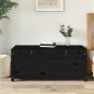 vidaXL Contenitore Portaoggetti Nero 110x50x45,5cm Legno Massello Pino vidaXL Contenitore Portaoggetti Nero 110x50x45,5cm Legno Massello Pino
