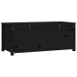 vidaXL Contenitore Portaoggetti Nero 110x50x45,5cm Legno Massello Pino vidaXL Contenitore Portaoggetti Nero 110x50x45,5cm Legno Massello Pino