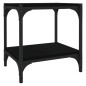 Mobile Porta TV Nero 40x33x41 cm in Legno Multistrato e Acciaio Mobile Porta TV Nero 40x33x41 cm in Legno Multistrato e Acciaio
