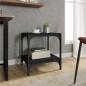 Mobile Porta TV Nero 40x33x41 cm in Legno Multistrato e Acciaio Mobile Porta TV Nero 40x33x41 cm in Legno Multistrato e Acciaio