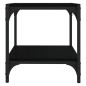 Mobile Porta TV Nero 40x33x41 cm in Legno Multistrato e Acciaio Mobile Porta TV Nero 40x33x41 cm in Legno Multistrato e Acciaio