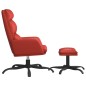 vidaXL Poltrona Rilassante con Sgabello Rosso Vino in Similpelle vidaXL Poltrona Rilassante con Sgabello Rosso Vino in Similpelle
