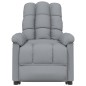 vidaXL Poltrona Alzapersona Grigio Chiaro Tessuto