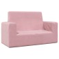 vidaXL Divano per Bambini 2 Posti Rosa in Morbido Peluche vidaXL Divano per Bambini 2 Posti Rosa in Morbido Peluche