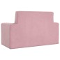 vidaXL Divano per Bambini 2 Posti Rosa in Morbido Peluche vidaXL Divano per Bambini 2 Posti Rosa in Morbido Peluche