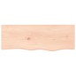 vidaXL Piano Bagno 80x30x6 cm in Legno Massello Non Trattato
