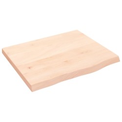 vidaXL Piano Bagno 60x50x4 cm in Legno Massello Non Trattato